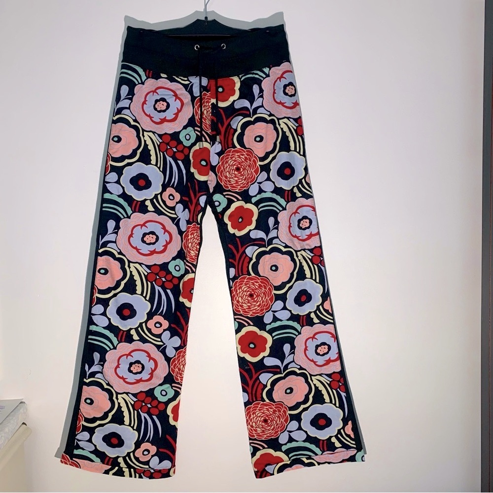 Floral Wide-Leg Lounge Pants in Multicolor — Women